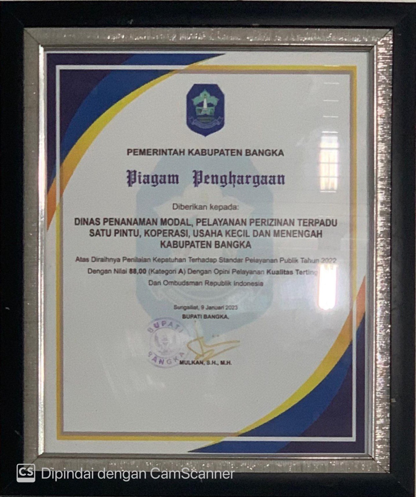 Kepatuhan Terhadap Standar Pelayanan Publik Tahun 2022